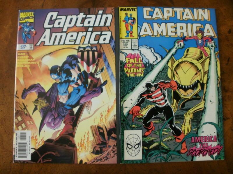 2 MARVEL Comic Book: CAPTAIN AMERICA #7 (1998) & #339 (1988)