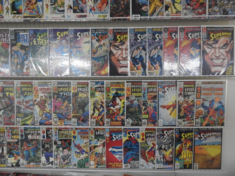 Huge Lot 140+ Comics W/ Superman, Spider-Man, Hulk +More! Avg. VF-