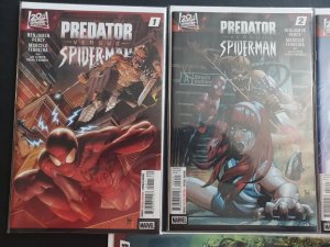 Predator versus Spider-Man #1 2 3 & 4 - 1-4 complete series + #1 Variant - NM
