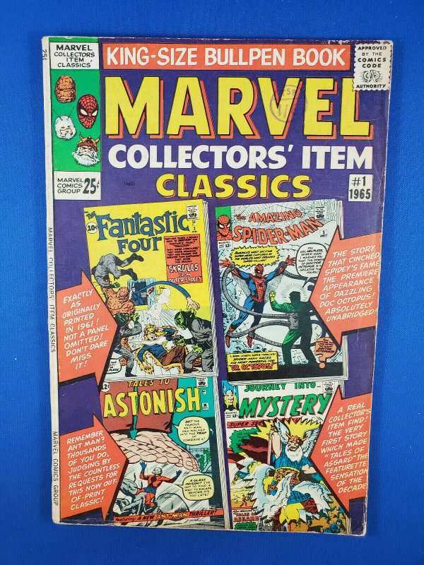 MARVEL COLLECTORS ITEM CLASSICS 1 VG F 1965 FIRST ISSUE