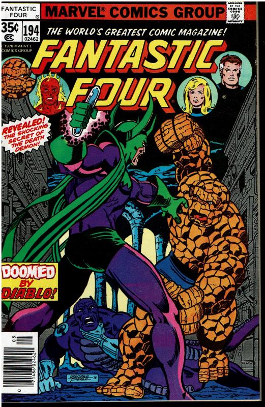 Fantastic Four #194, 8.0 or Better - Diablo and Darkoth Appearance