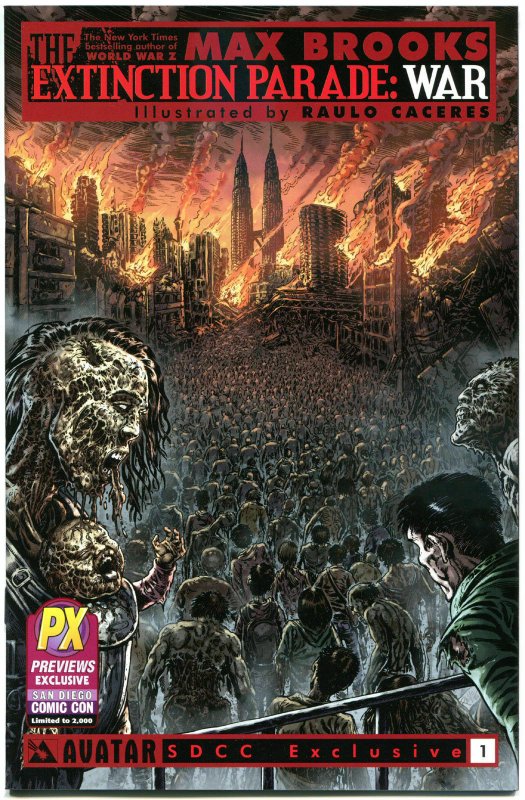 EXTINCTION PARADE WAR #1, NM, SDCC Variant, 2014, Max Brooks, Zombies, Limited