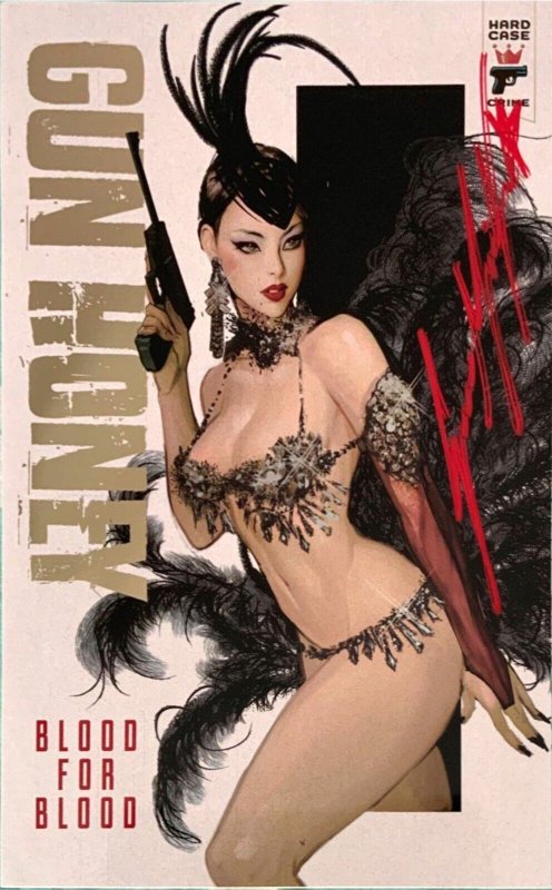 Gun Honey Blood For Blood #4 Signed Set of Three Covers Including Foil Variant.