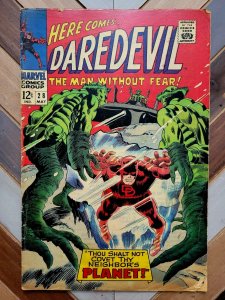 Daredevil #28 GD/VG (Marvel 1967) ALIEN INVASION + Karen & Foggy, Gene Colan Art
