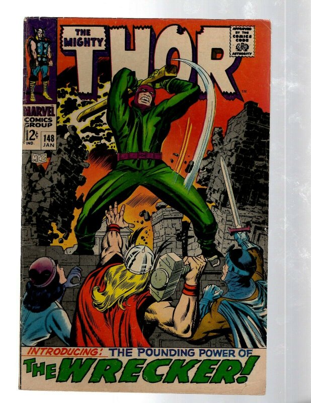 Mighty Thor # 148 FN Marvel Comic Book Loki Odin Asgard Sif Avengers Hulk RB8