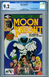 MOON KNIGHT #1 CGC 9.2 1st issue - 1988-MARVEL 3839047006