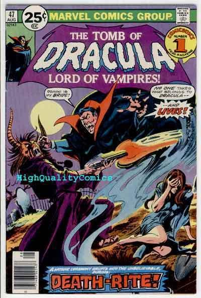 TOMB of DRACULA #47, Vampire, Death, Wolfman, 1972, FN+