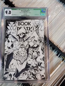 CGC 9.0 Book of Death #1 Full Cover Sketch by Brian Atkins Comic Book Skeletor