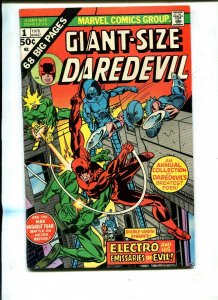 GIANT SIZE DAREDEVIL #1 (8.0) 68 PAGES! ELECTRO BATTLE! 1975!  