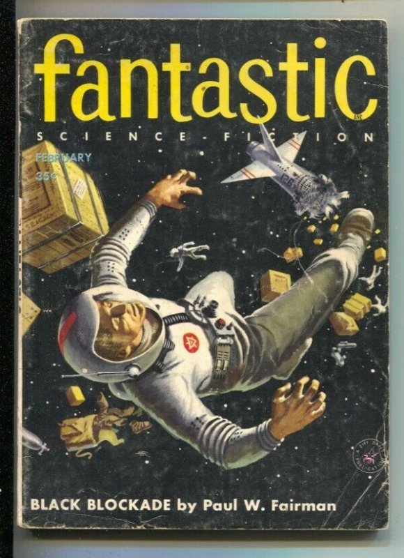 Fantastic 2/1956-Ziff-Davis-space terror cover by Ed Valigursky-pulp thrills-VG