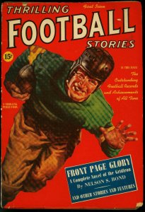 Thrilling Football Stories Pulp #1 1939- Nelson S Bond VG/FN
