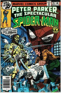 Spectacular Spider-Man #28 (1976) - 7.5 VF- *Daredevil/Carrion*