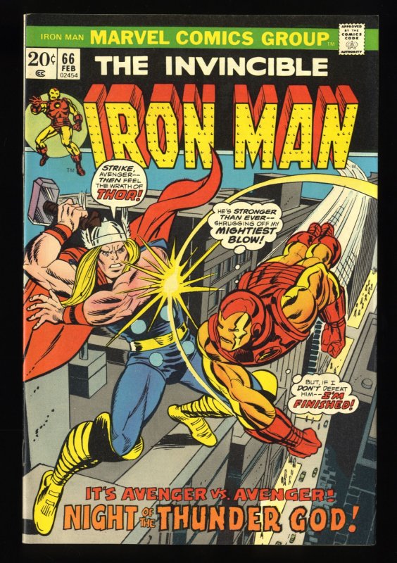 Iron Man #66 VF/NM 9.0 Vs Thor!