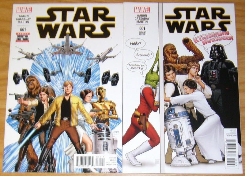 Star Wars #1 VF/NM new marvel comics + humorous party variant - both 1st prints