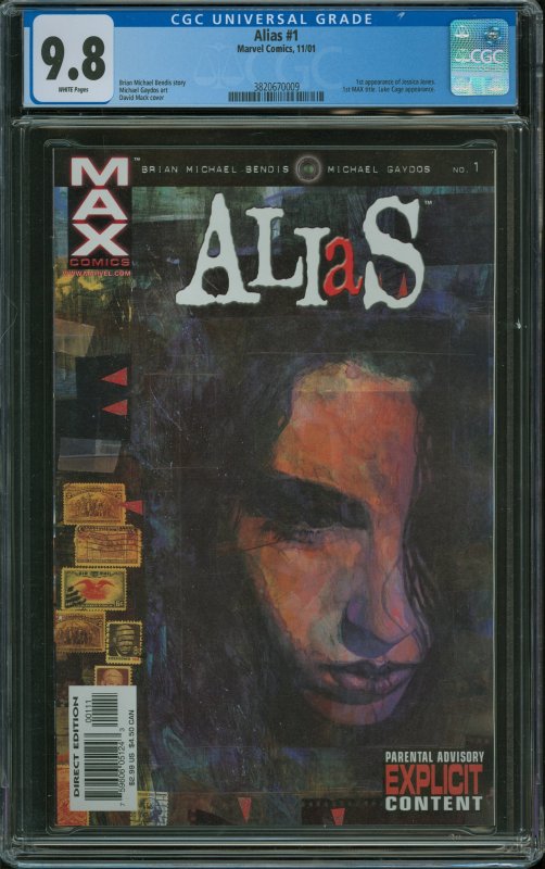 Alias #1 (2001) CGC Graded 9.8 - First appearance of Jessica Jones