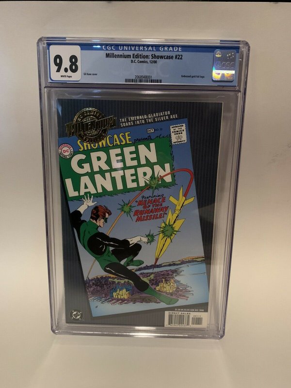 Showcase 22 Cgc 9.8 Millennium Edition RARE!! W/p  Dc Comics 1st Green Lantern