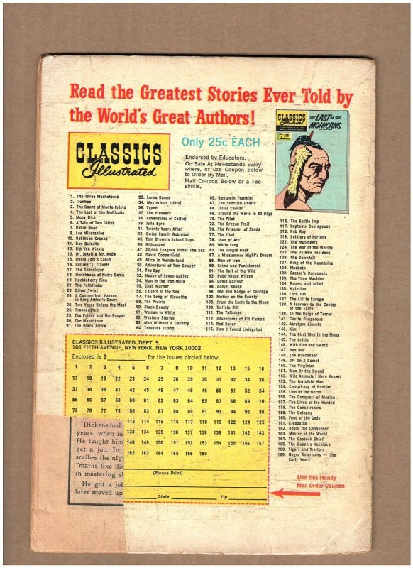 Classics Illustrated #6 A Tale of Two Cities 1970 Bronze Age ROUGH SHAPE FR 1.0