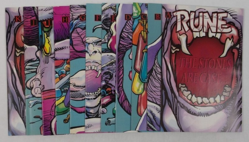 Rune #A-K VF/NM complete set Flipbook Connecting Poster Windsor-Smith ; Malibu