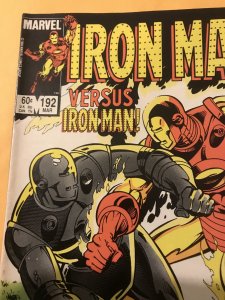IRIN MAN #192 : Marvel 3/85 Fn/VF; Gray Suit vs. 80’s fight