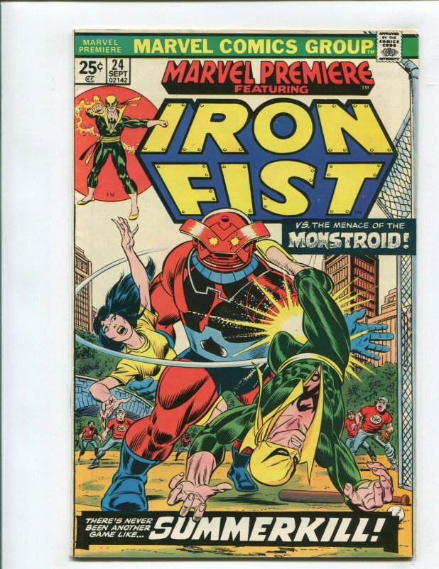 MARVEL PREMIERE #24 (FN+) IRON FIST!! SUMMERKILL!! 1975