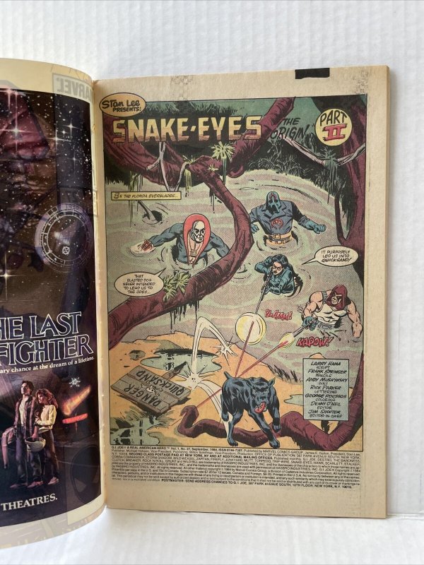 G.I. Joe #27 Origin Of Snake-Eyes 1st Appearance Timber