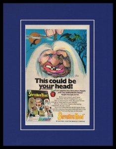 1975 Vincent Price Shrunken Head Framed 11x14 ORIGINAL Vintage Advertisement 