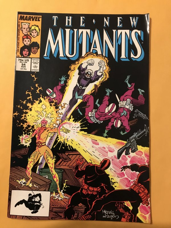 The New Mutants #54 : Marvel 8/87 Fn+; Mignola & Terry Austin cover, D&D ad