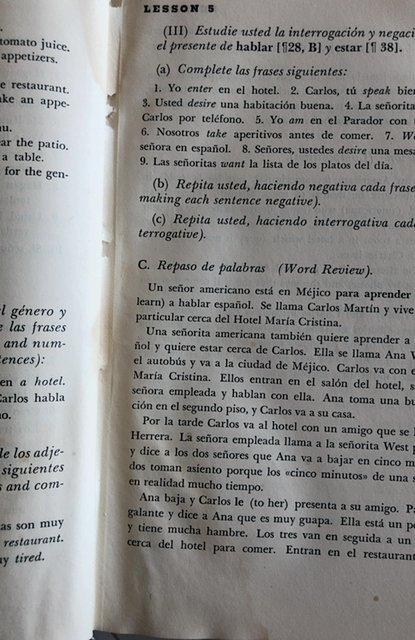 Speaking and understanding Spanish 1959 hi school textbook fair