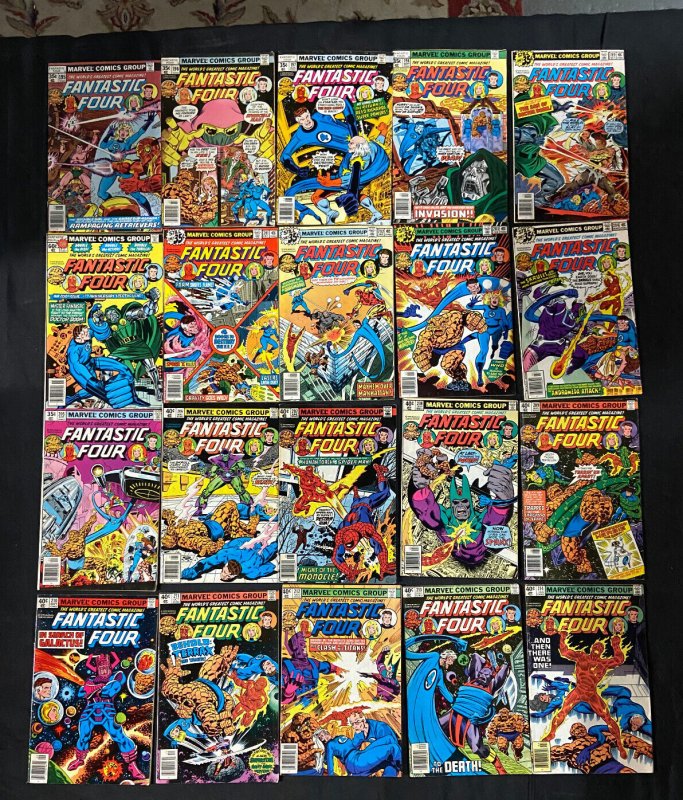 100 FANTASTIC FOUR COMICS  LOT BYRNE, PEREZ MOST VG-VF+