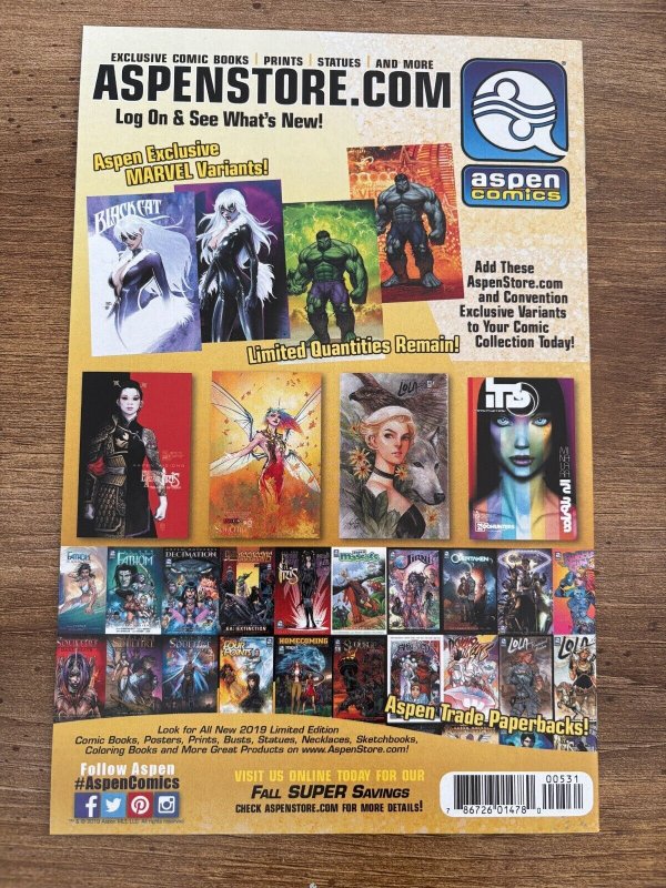 Fathom # 5 C NM 1st Print Variant Cover Aspen Comic Book Michael Turner 8 J284