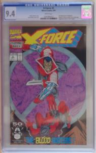 X-FORCE #2, CGC = 9.4, NM, 2nd Deadpool, Weapon X, 1991 , more in store