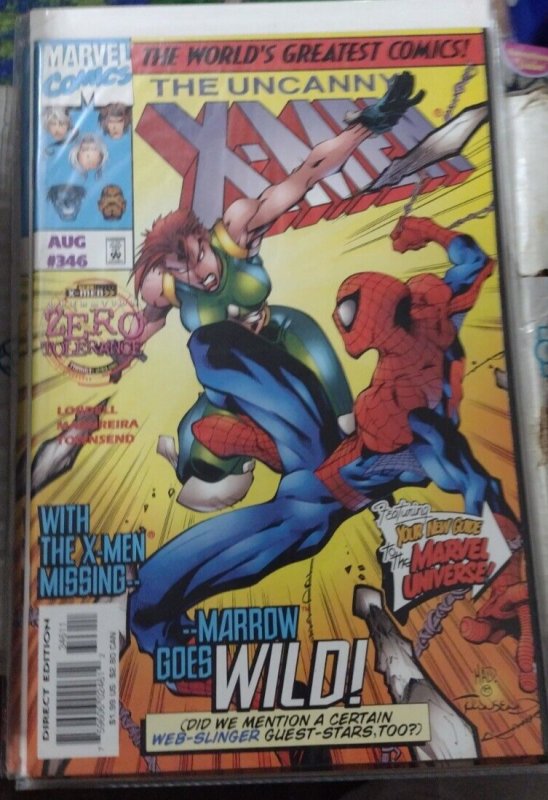 UNCANNY X-MEN #346 1997 MARVEL DISNEY   OPERATION ZERO TOLERANCE SPIDER MAN