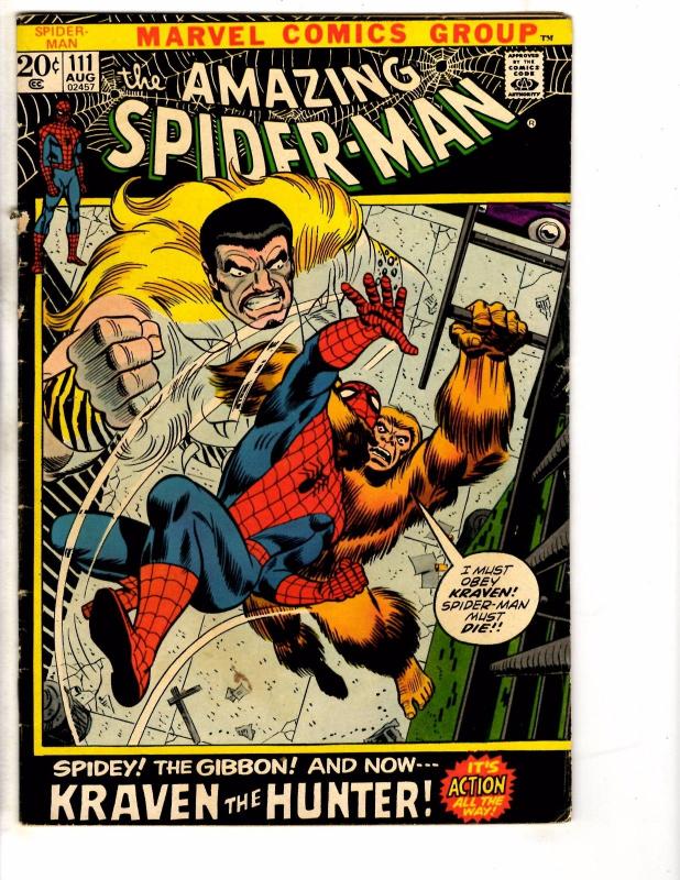 Amazing Spider-Man # 111 VG/FN Marvel Comic Book Goblin Vulture Mary Jane NP4