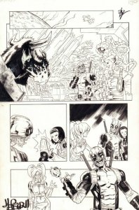 Spider-Man / Deadpool #25 p.19 - Signed art by Scott Hepburn