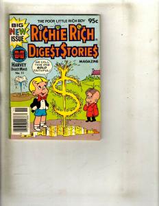 Lot of 9 Richie Rich Digest Stories #2 3 4 5 6 6 7 11 12 WS15