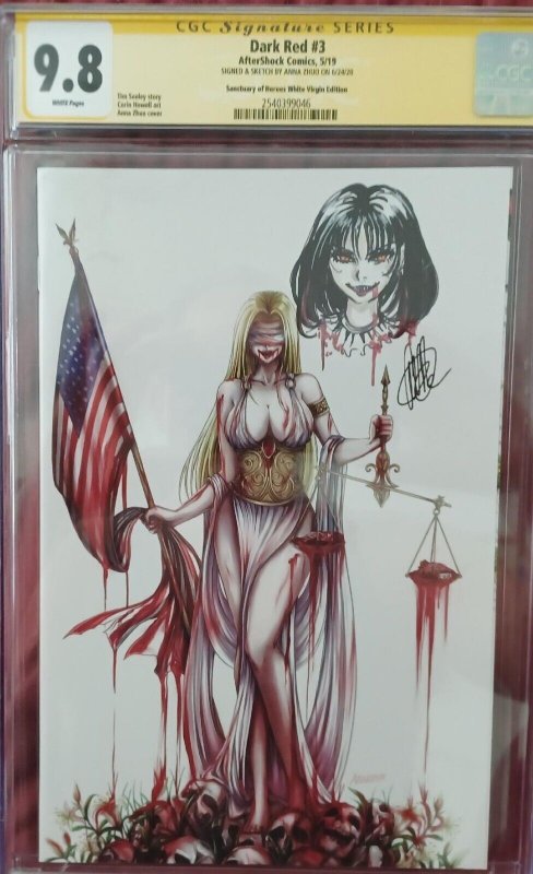 Dark Red # 3 Anna Zhou Lim to 75 White Virgin Variant Cover W/Remark CGC 9.8 SS 