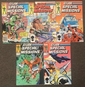 GI Joe #1,2,3,4,5 Special Missions Marvel Comics 1986 Lot Nm
