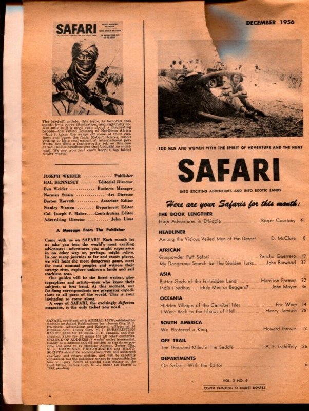 Safari 11/1966-Robert Doakes arab fighter cover-Cannibal Isles-FR