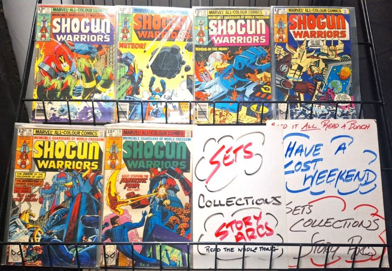 SHOGUN WARRIORS 11-14, 16, 19 (1979-1980) UK Pence editions 6 Diff