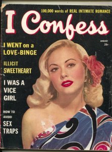 I Confess #2 1/1950-Atlas-photo cover-how to avoid sex traps-scandal-exploita...