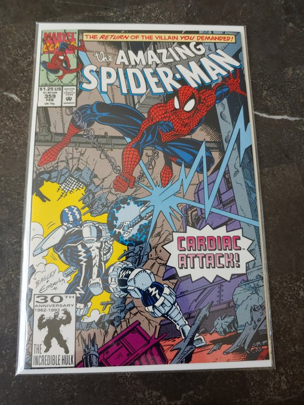 The Amazing Spider-Man #359 (1992, Marvel) 1st Cameo Carnage Appearance