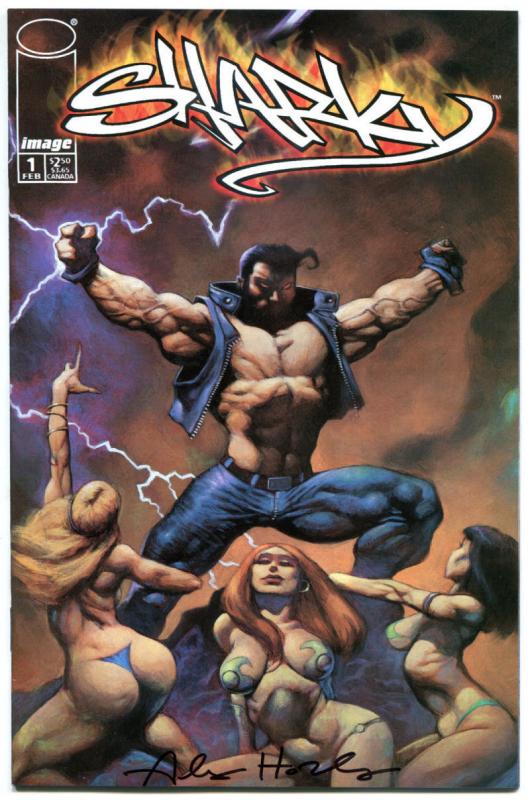 SHARKY #1 2 3 4, NM, Signed by Alex Horley, 1998, more in store, 1-4, A set