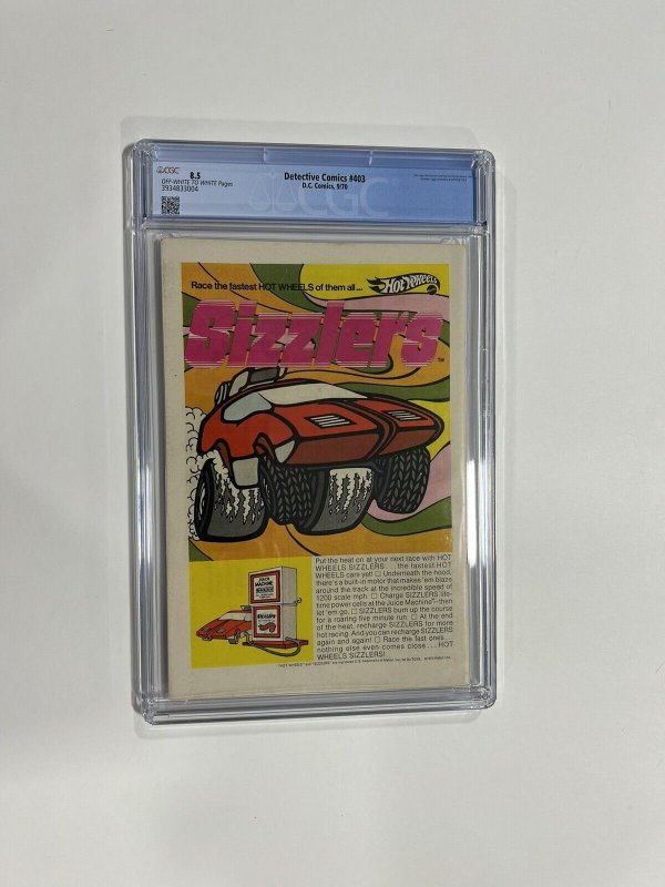 DETECTIVE COMICS 403 CGC 8.5 OW/W  PAGES DC 1970