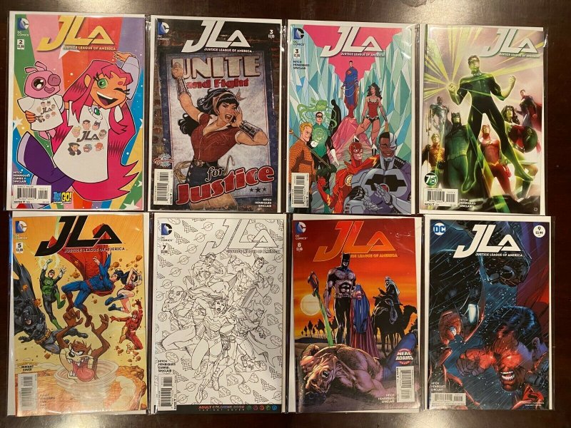 Justice League of America Variant Comic Lot 9 Diff #2-10 8.0VF (2015) 