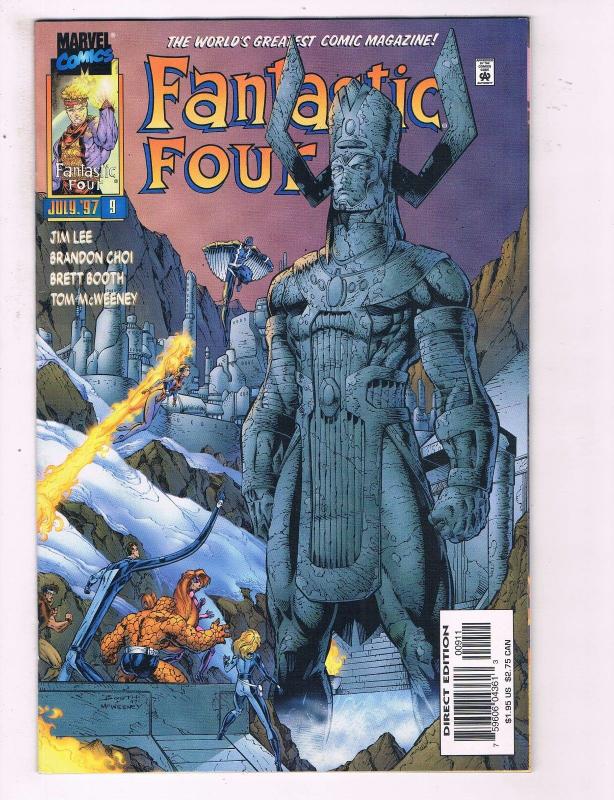 Fantastic Four #9 VF Marvel Comic Book Jim Lee Art Thing Torch 97 DE11