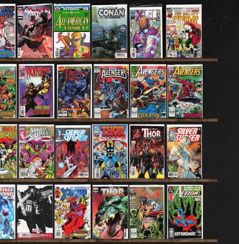 Huge Lot 140+ Comics with The Mighty Thor, Thor, Silver Surfer & More!