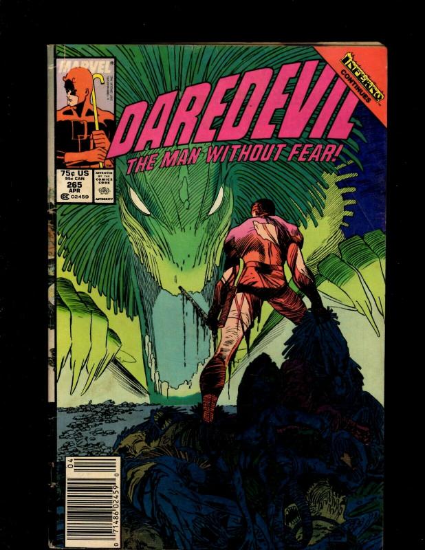 Lot of 7 Daredevil Marvel Comic Books #264 265 266 267 279 289 298 J369