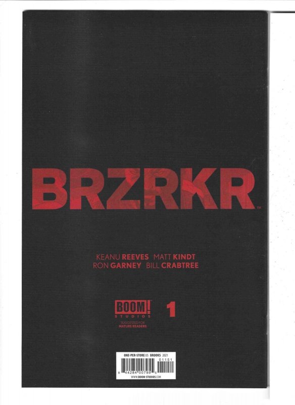 BRZRKR #1 (Boom! Studios, 2021) Mark Brooks 1 Per Store Variant VF/NM