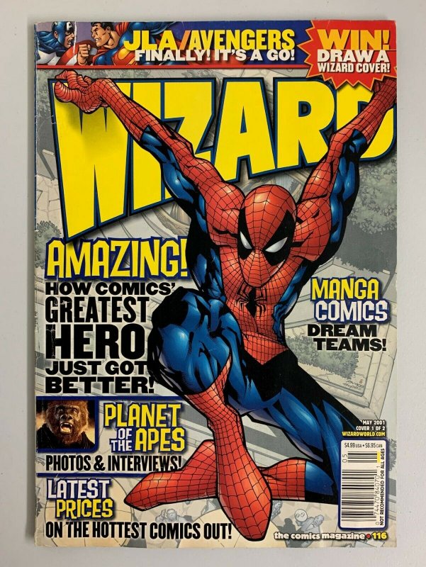 Wizard 116 The Comics Magazine May 2001 Spider-Man Cover  