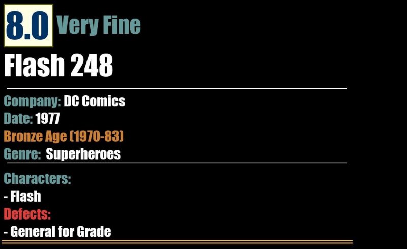 Flash 248 (1977) VF Bronze Age DC Comics